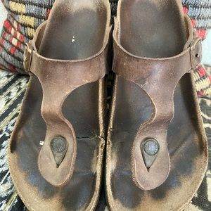 Birkenstock thong sandals-- Sz 8 BEATERS WITH LIFE